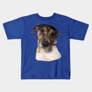 Jack Russell Wearing Glasses Kids T-Shirt